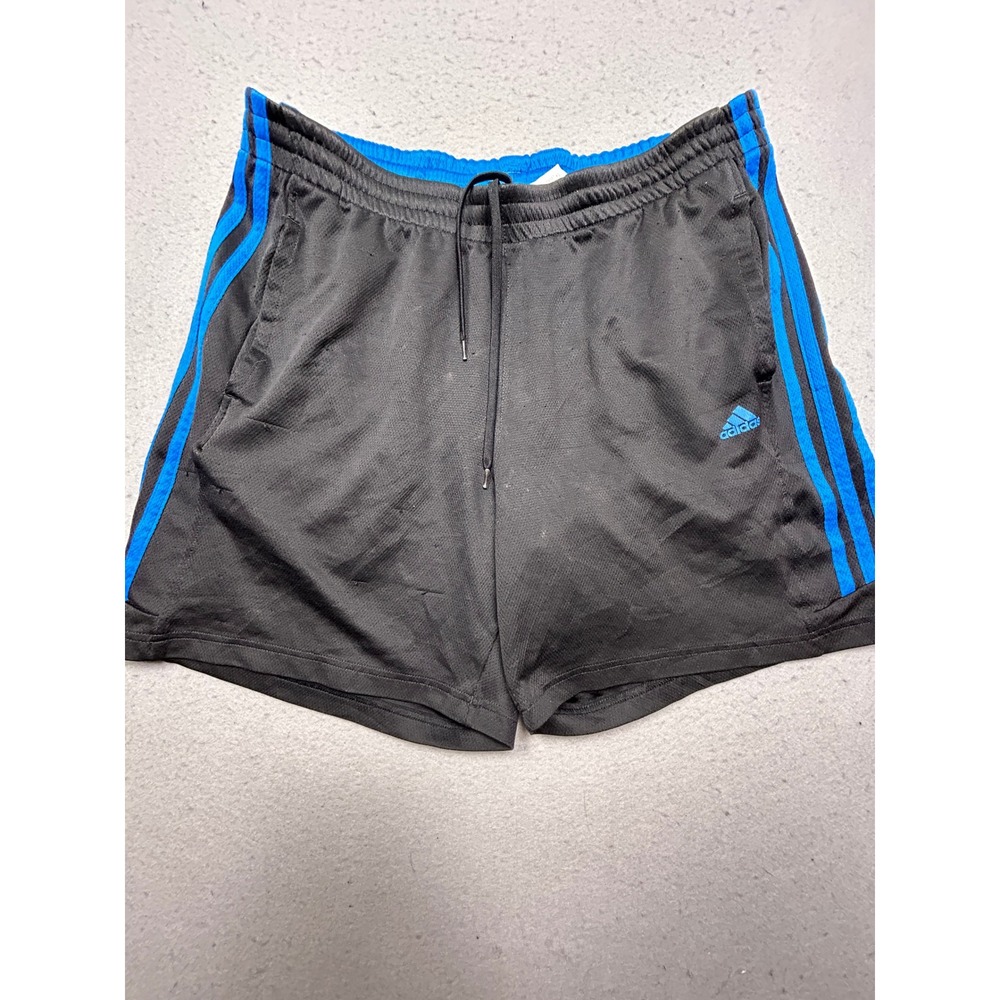 Adidas Shorts Polyester Black Blue Large Mens